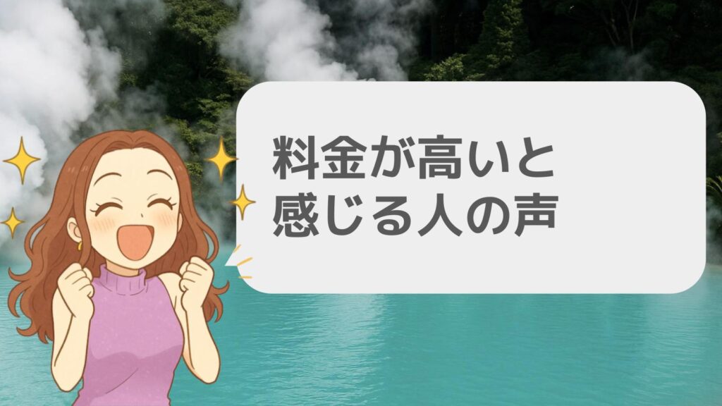 料金が高いと感じる人の声