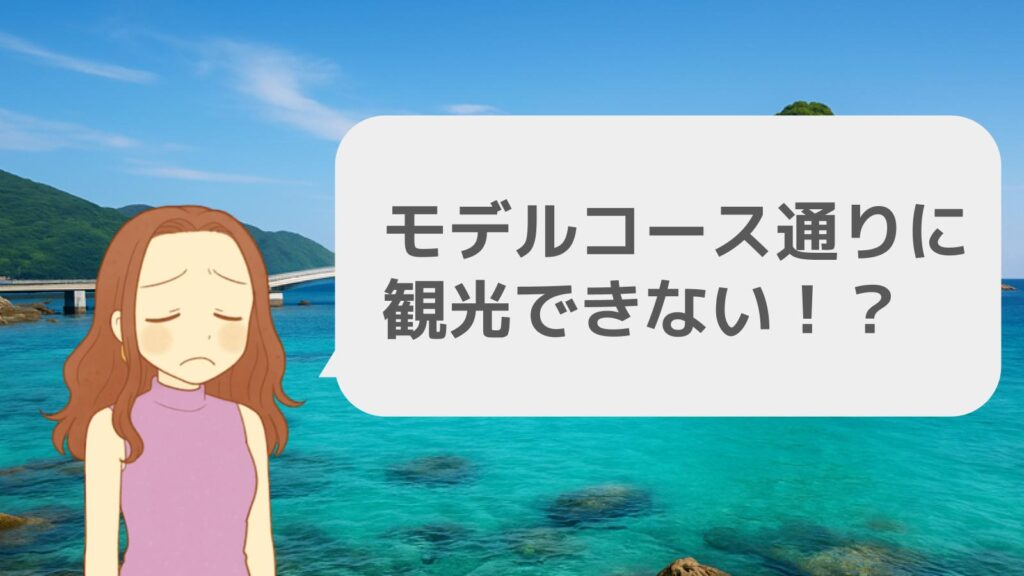 モデルコース通りに観光できない現実