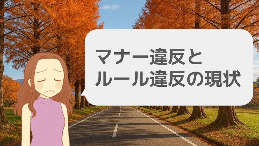 マナー違反とルール違反の現状