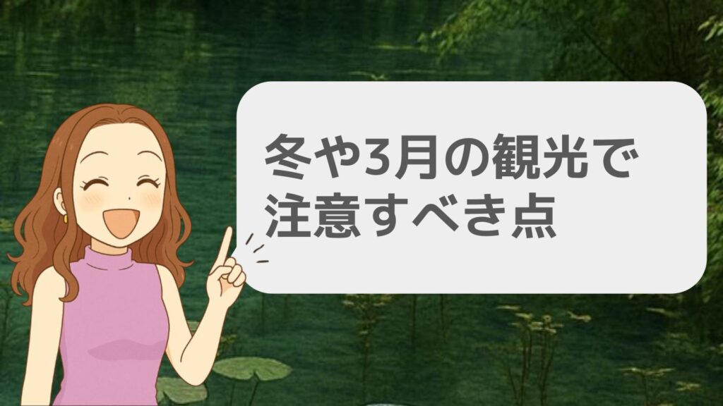 冬や3月の観光で注意すべき点