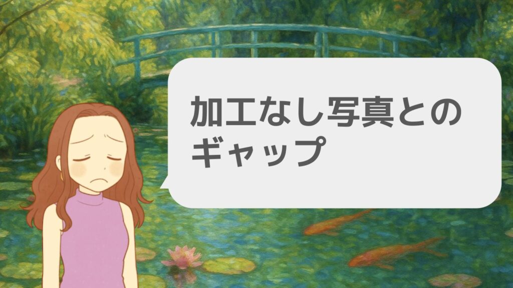 加工なし写真とのギャップ