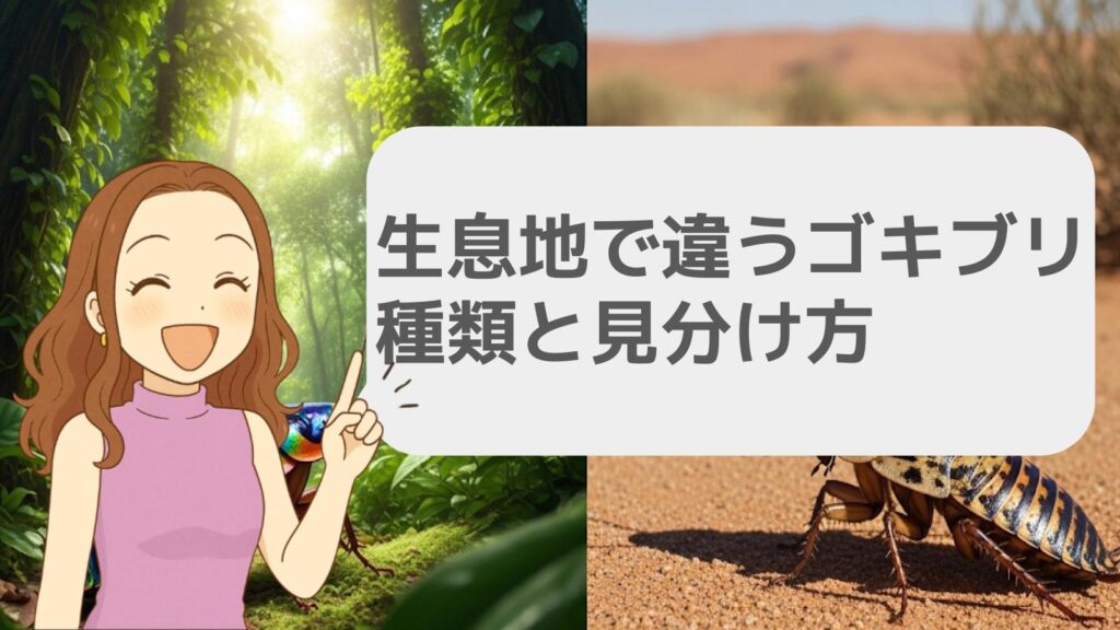 生息地で違うゴキブリの種類と見分け方