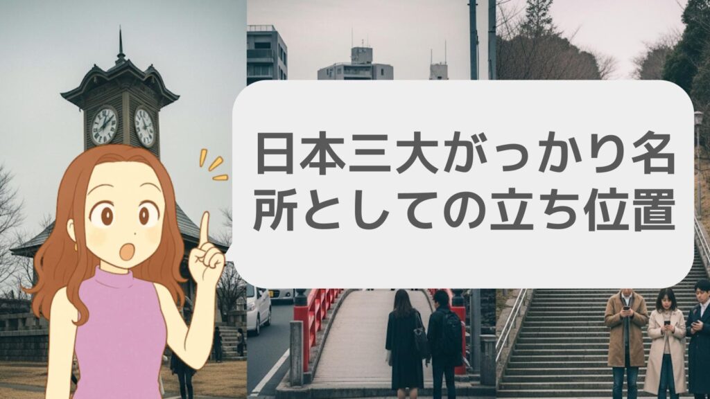 日本三大がっかり名所としての立ち位置