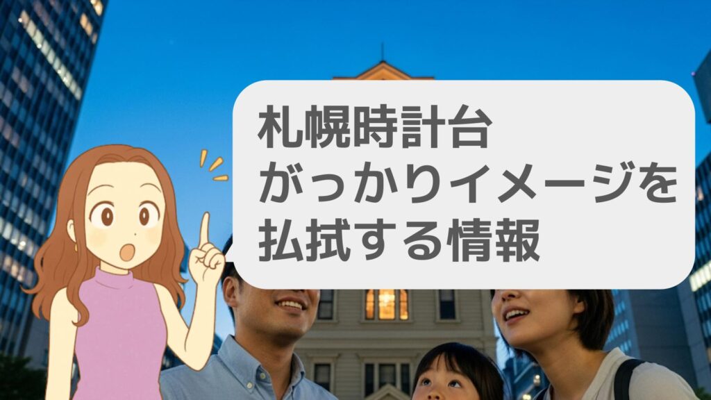 札幌時計台のがっかりイメージを払拭する情報を紹介！