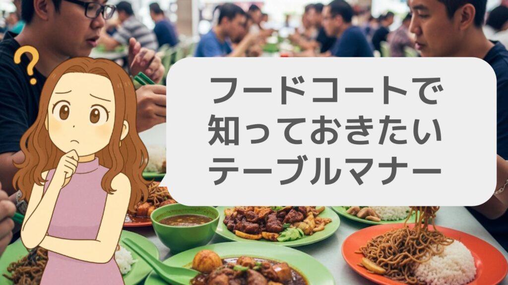 フードコートで知っておきたいテーブルマナー