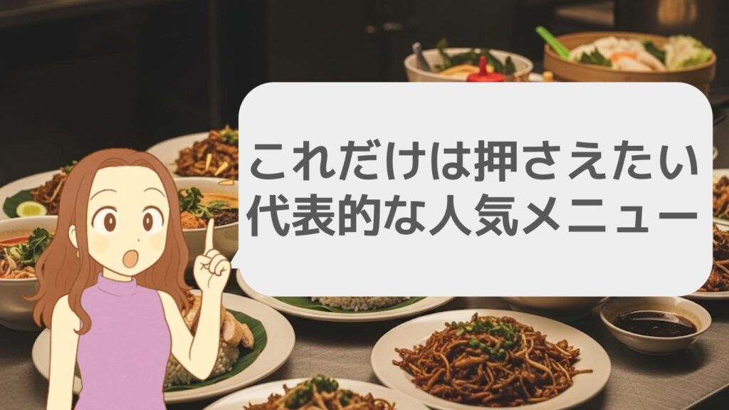 これだけは押さえたい代表的な人気メニュー