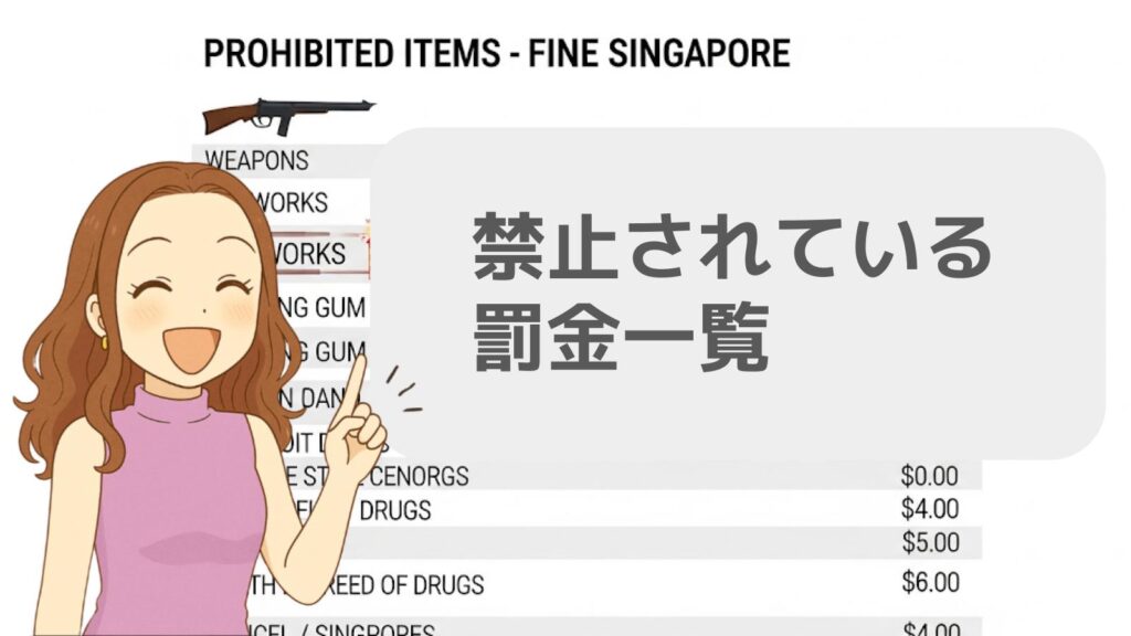 禁止されている罰金一覧
