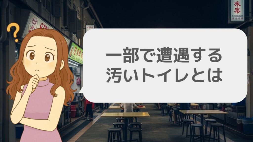 一部で遭遇する汚いトイレとは