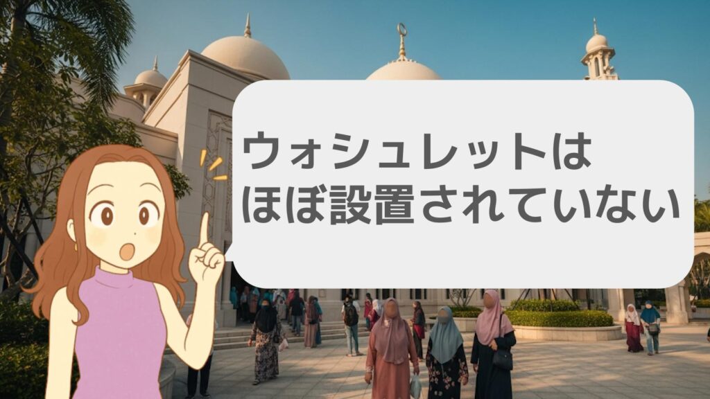 ウォシュレットはほぼ設置されていない