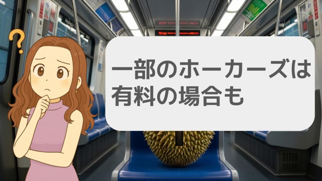 一部のホーカーズは有料の場合も