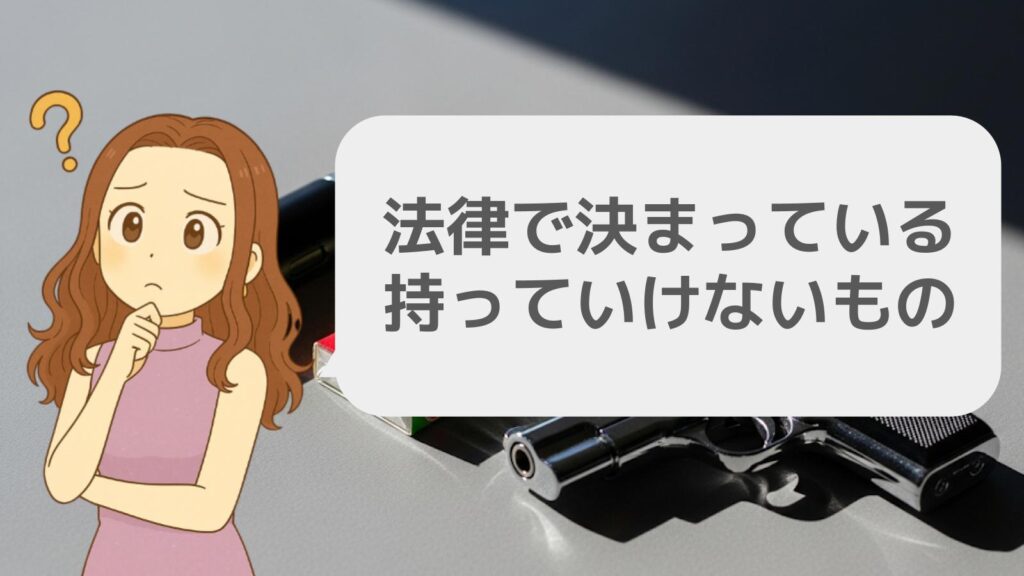 法律で決まっている持っていけないもの