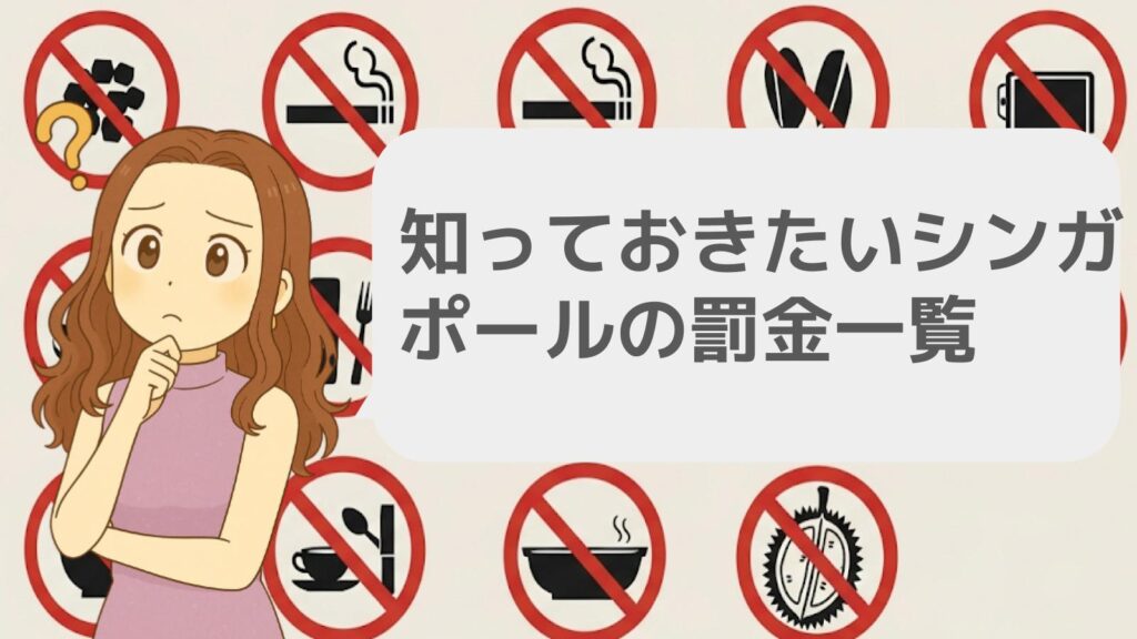 知っておきたいシンガポールの罰金一覧