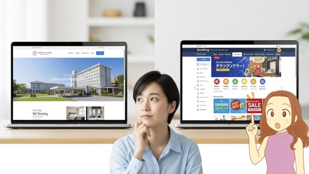 公式サイトと一休での予約の違い