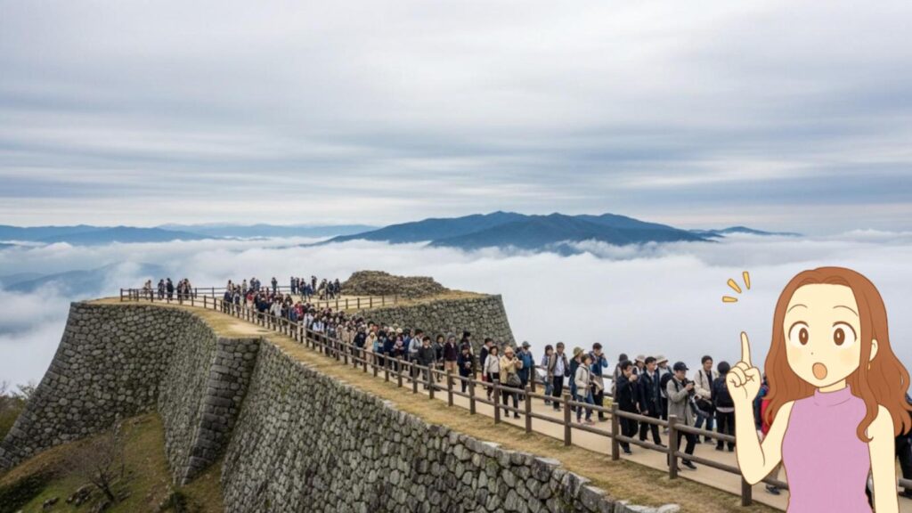 観光地化が進んだ天空の竹田城