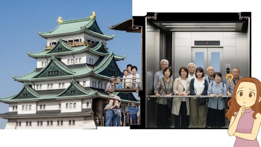 エレベーターが残念な名古屋城