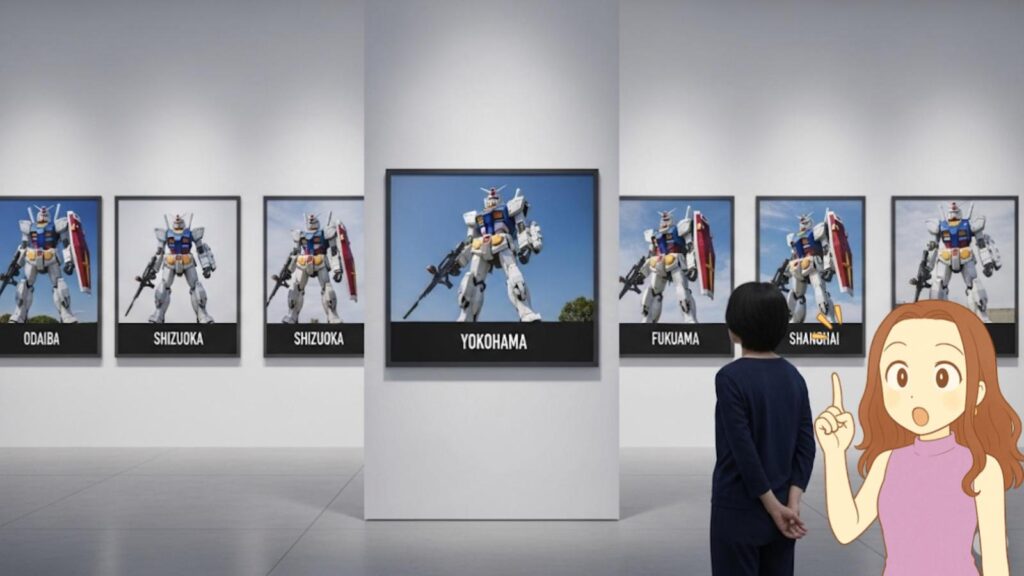 動くガンダム がっかり 歴代実物大ガンダム6体はどこにある?