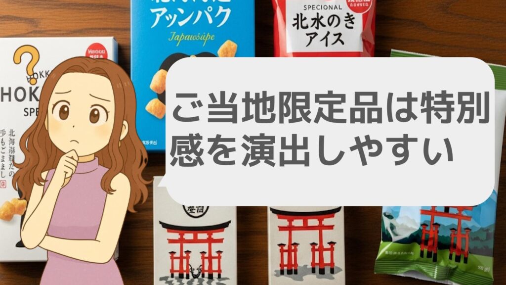 ご当地限定品は特別感を演出しやすい