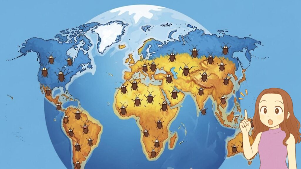 ゴキブリが出やすい地域と世界一の国