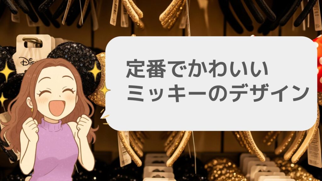 定番でかわいいミッキーのデザイン