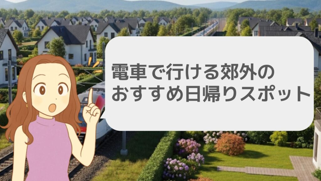 電車で行ける郊外のおすすめ日帰りスポット