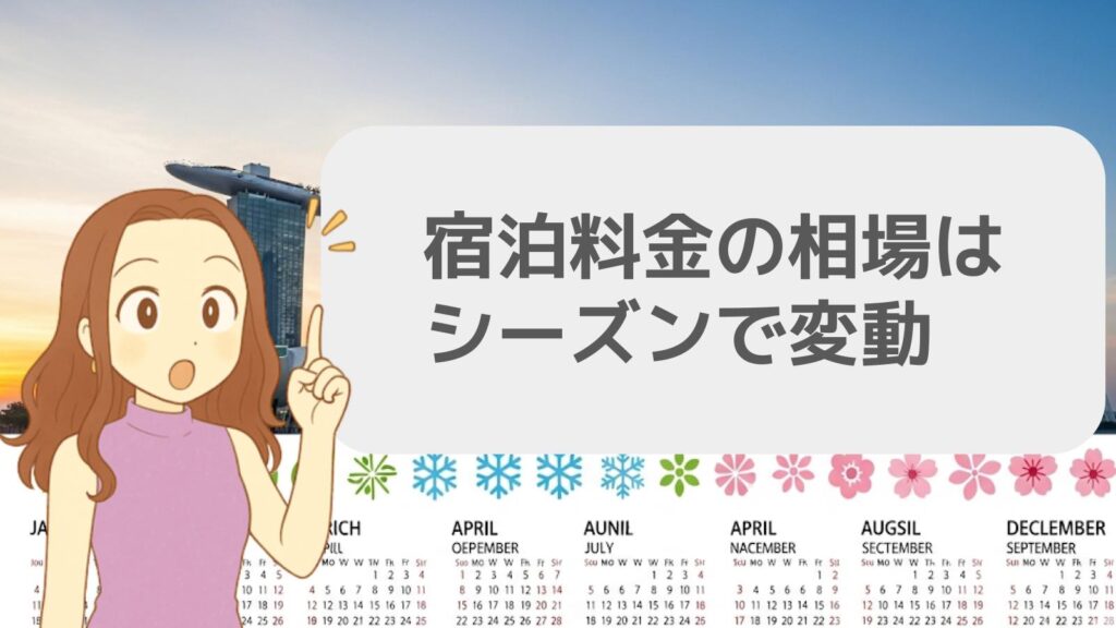 宿泊料金の相場はシーズンで変動
