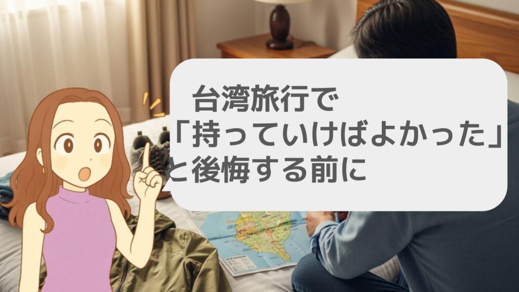 台湾旅行で「持っていけばよかった」と後悔する前に