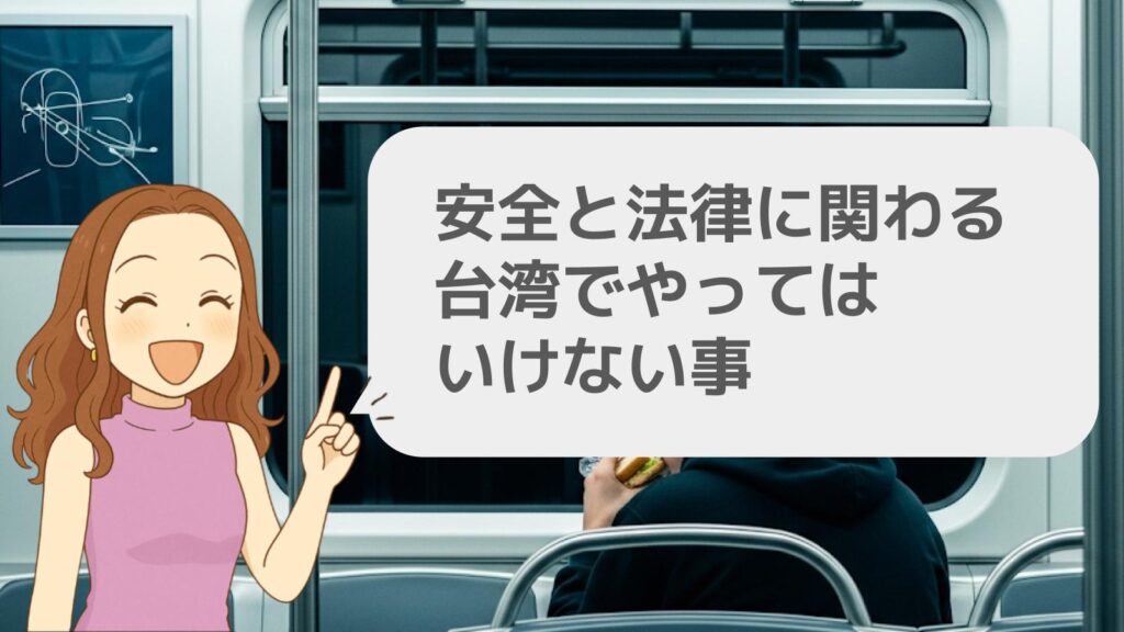 安全と法律に関わる台湾でやってはいけない事