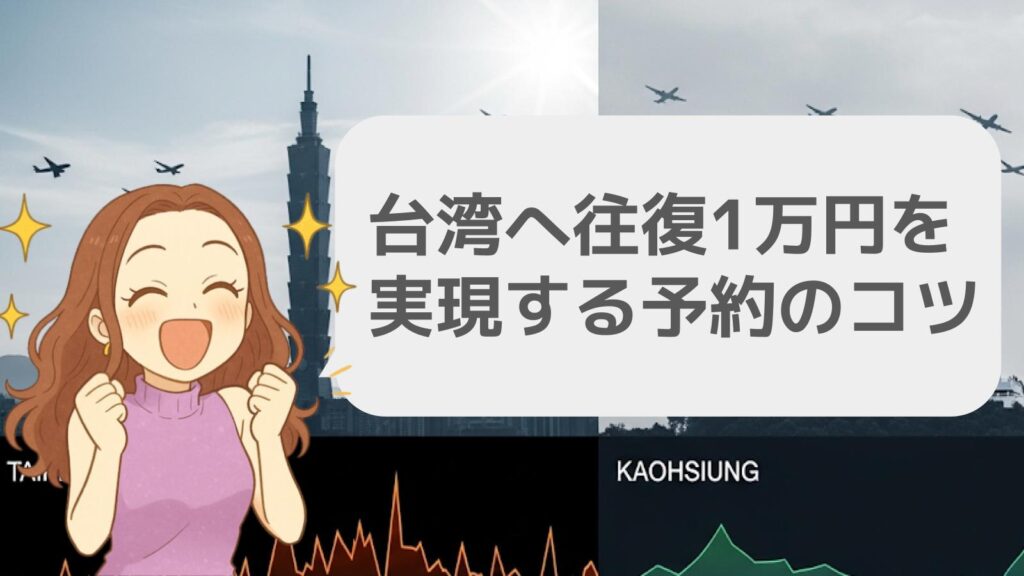 台湾へ往復1万円を実現する予約のコツ