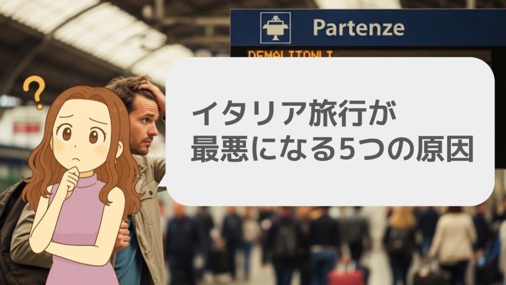イタリア旅行が最悪になる5つの原因