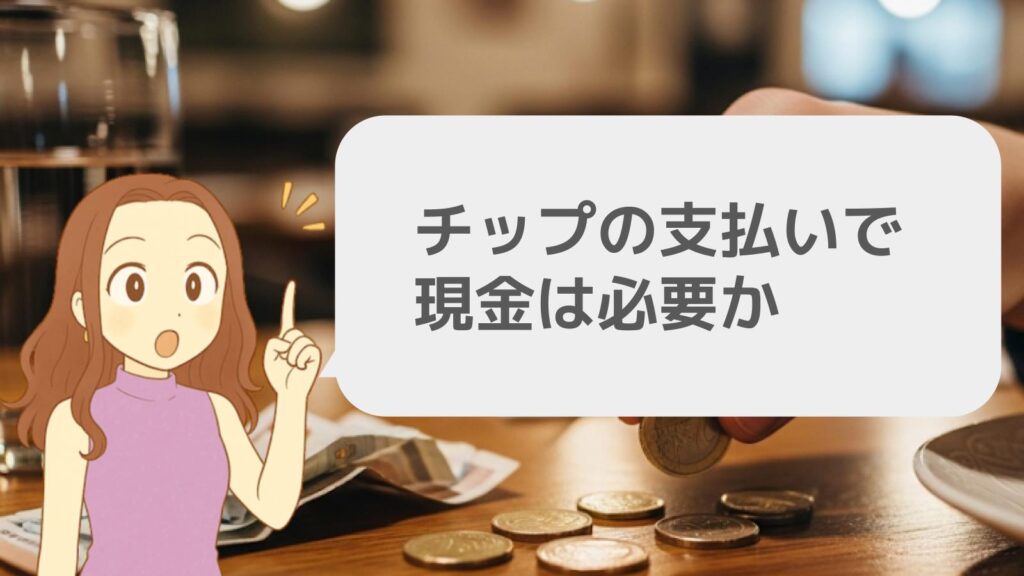 チップの支払いで現金は必要か