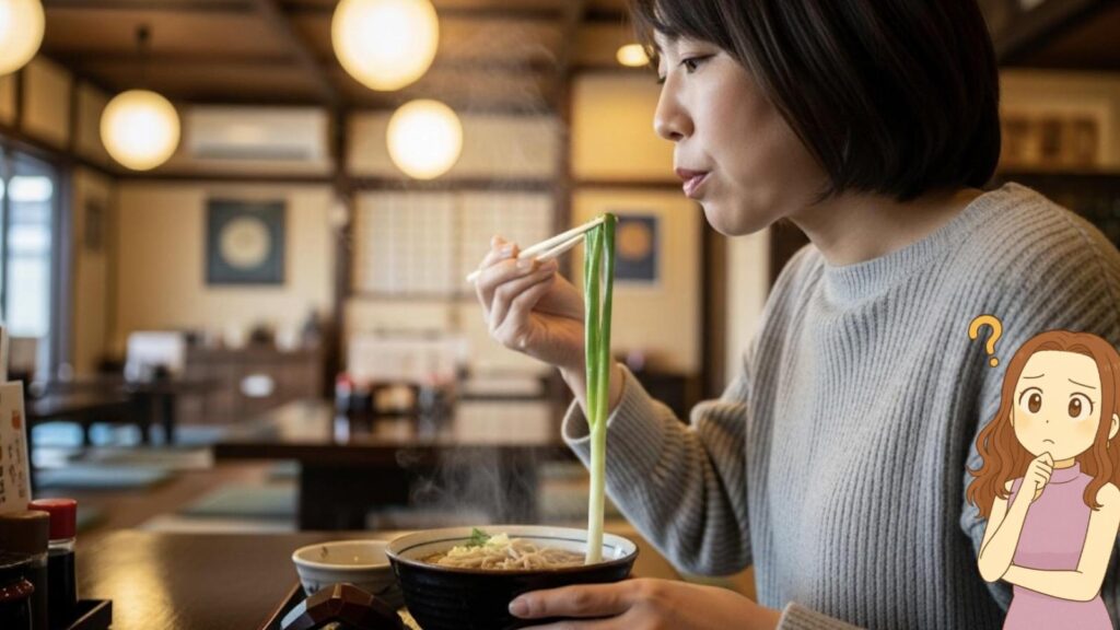 箸代わりのネギは全部食べる？捨てる？