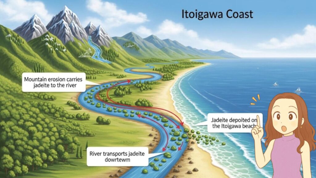 なぜ海岸ではヒスイが採れるのか