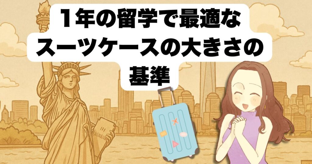 1年の留学で最適なスーツケースの大きさの基準