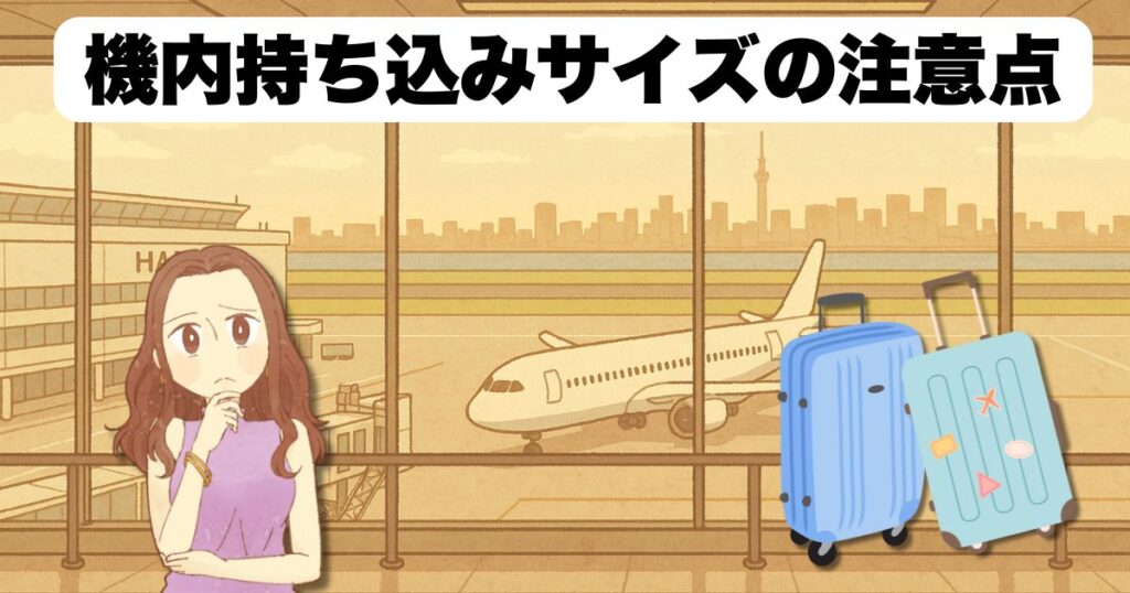 機内持ち込みサイズの注意点