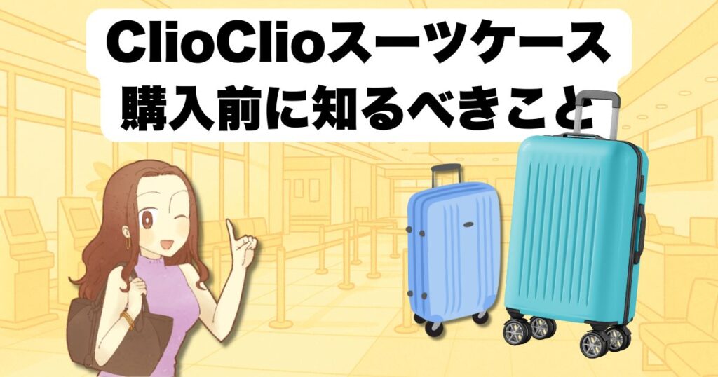 ClioClioスーツケース購入前に知るべきこと