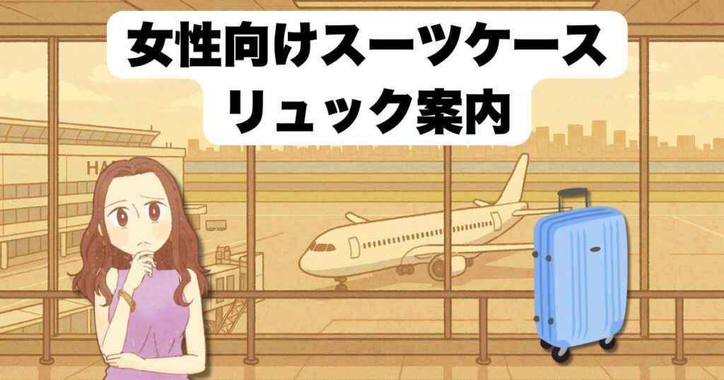女性向けスーツケースみたいなリュック案内
