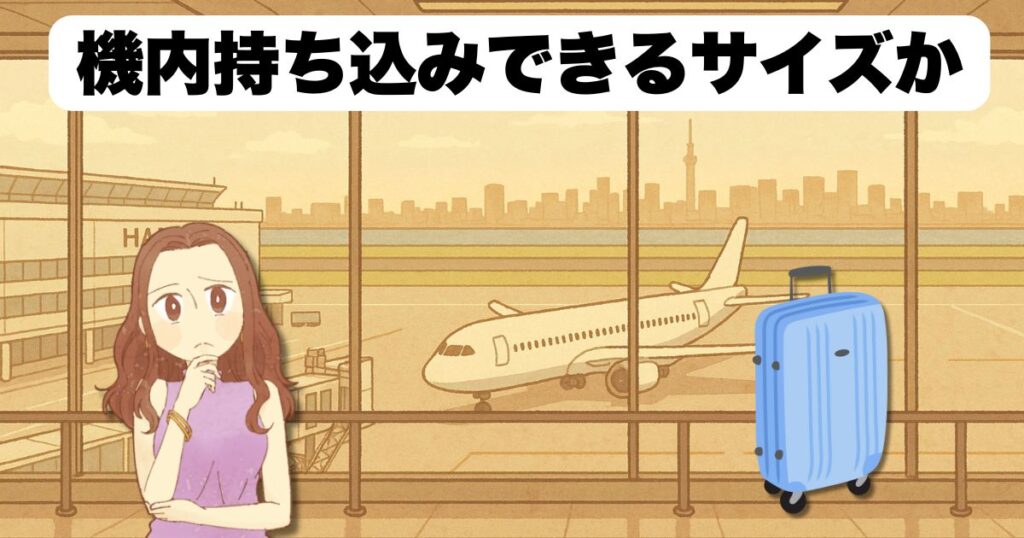 機内持ち込みできるサイズか