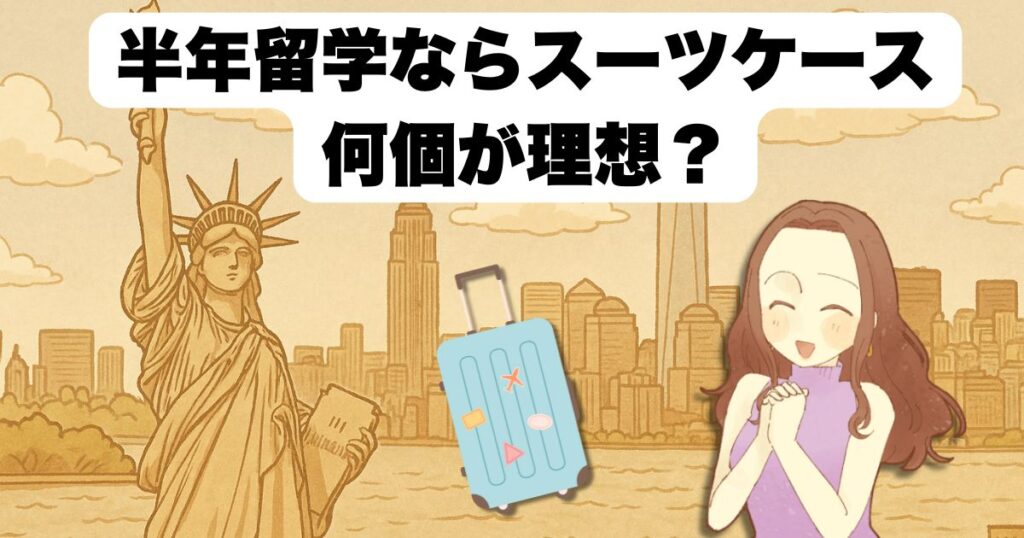 半年留学ならスーツケース何個が理想?