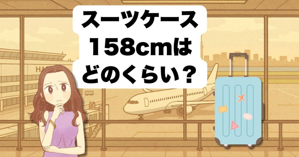 スーツケース3辺合計158cmはどのくらい?超えたら超過料金?