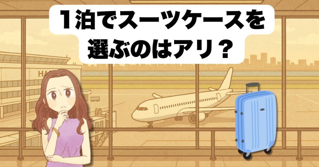 1泊でスーツケースを選ぶのはアリ?TPOで考える