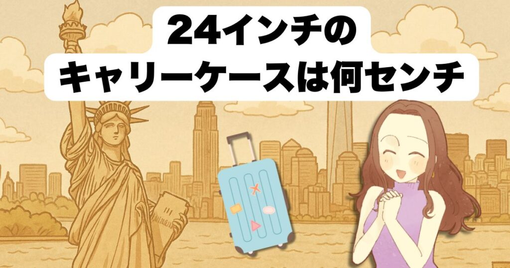 24インチのキャリーケースは何センチですか?