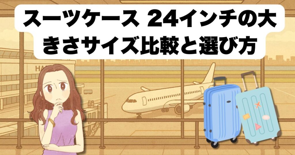 スーツケース 24インチの大きさサイズ比較と選び方