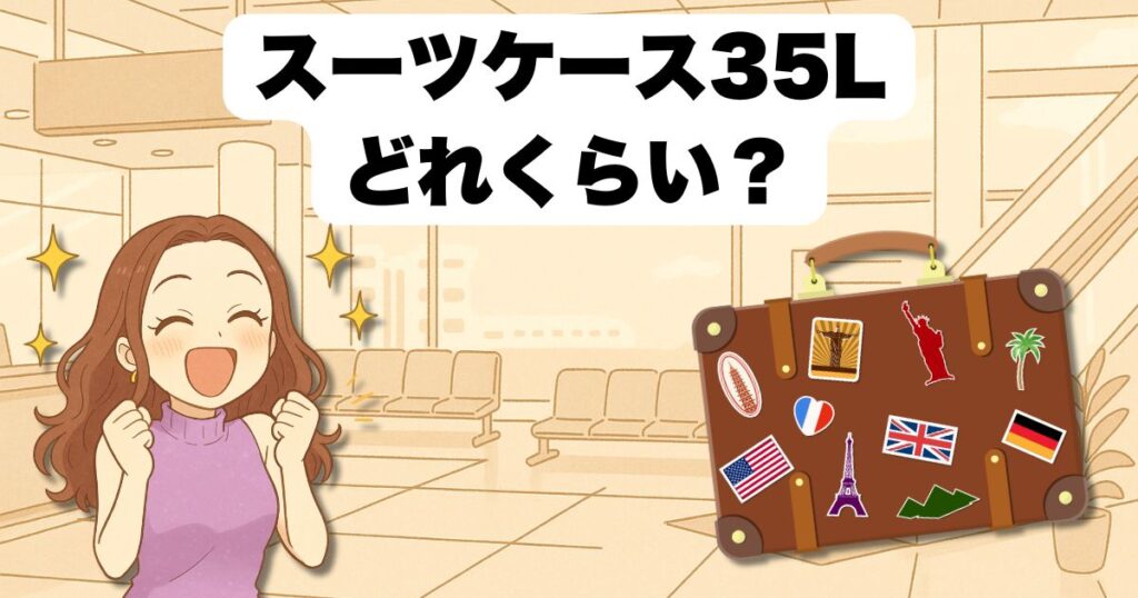 スーツケース35Lはどれくらい入る?