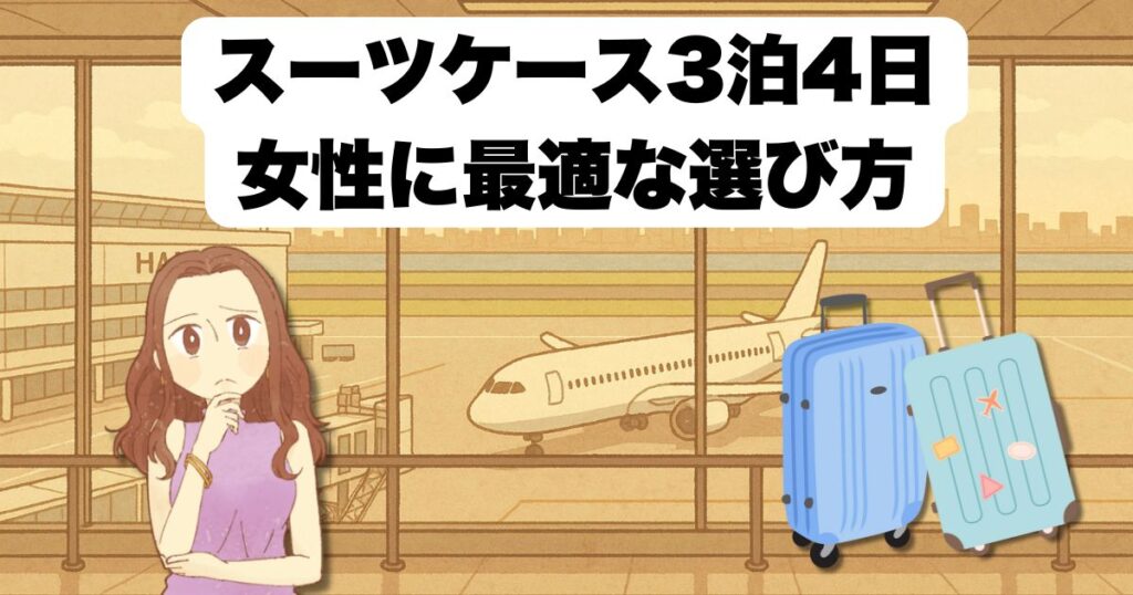 スーツケース3泊4日女性に最適な選び方