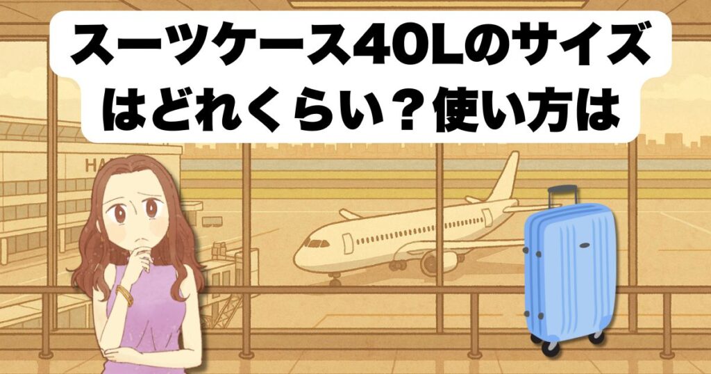 スーツケース40Lのサイズはどれくらい?使い方は