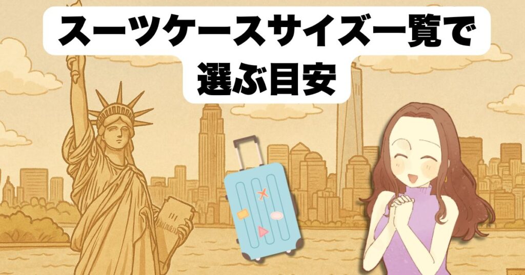 スーツケースサイズ一覧で選ぶ目安
