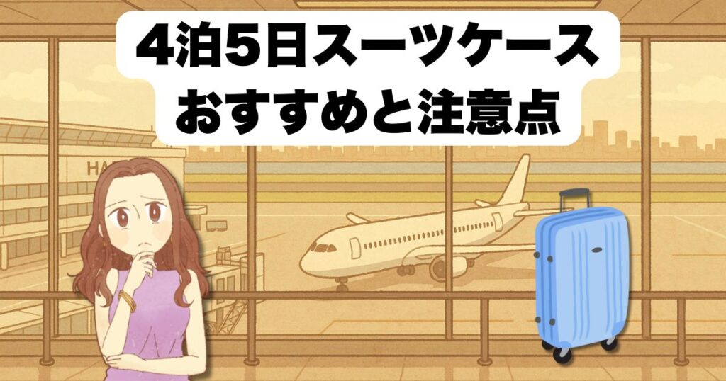 4泊5日スーツケースおすすめと注意点