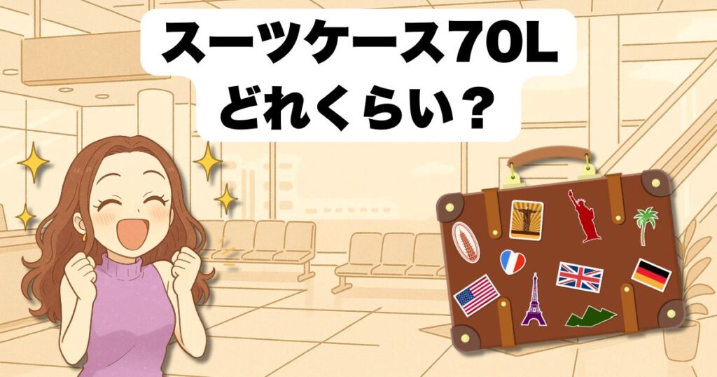 スーツケース70Lどれくらい入る?