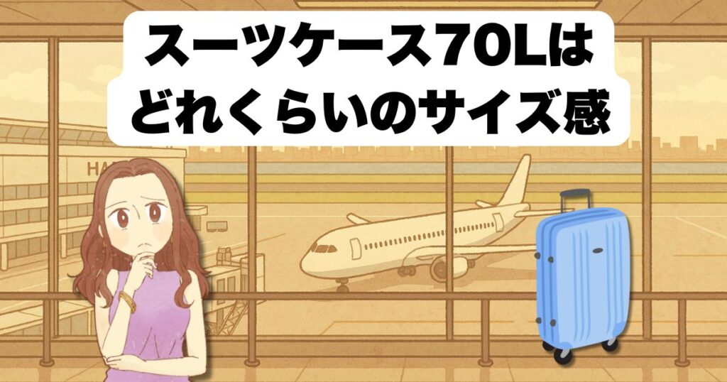 スーツケース70Lのサイズ感はどれくらいか