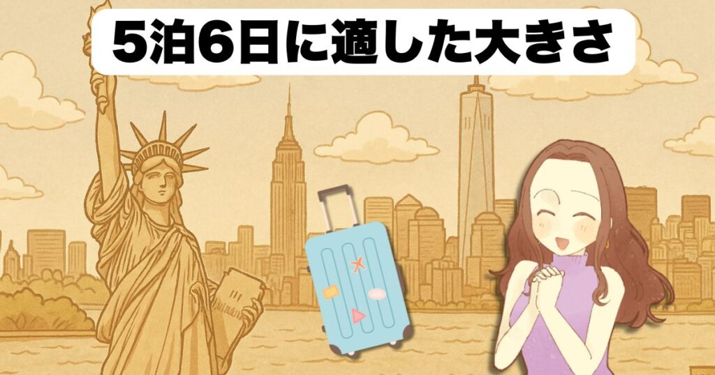 5泊6日に適した大きさとは